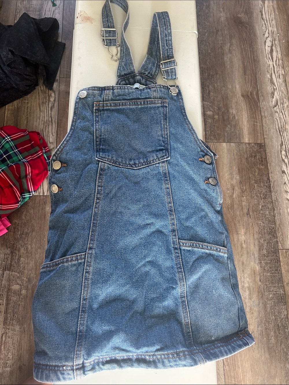 Primark Blue Denim Dungaree Pinafore Dress with Front Pocket
